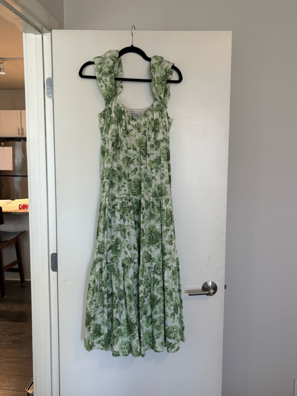 Abercrombie & Fitch Green and White Floral Maxi Dress
